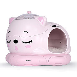 WooHuloo Pro Otomatik Kedi Tuvaleti - Barbie Pink - WooHuloo