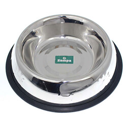 Zampa - Zampa 1304-32 Kaymaz Tabanlı Kabartmalı Oval Mama ve Su Kabı 32 Oz