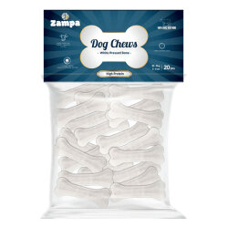 Zampa Beyaz Press Kemik Köpek Ödülü 20li 10-12 Gr - Zampa