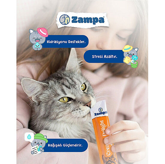 Zampa Creamy Delight Kedi Krema Ödül Maması 30 lu Paket (16 Gr x 30 Adet) - 6