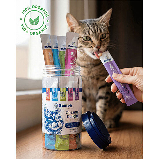Zampa Creamy Delight Kedi Krema Ödül Maması 30 lu Paket (16 Gr x 30 Adet) - 9