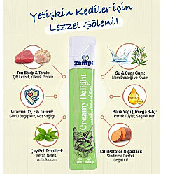 Zampa Creamy Delight Ton Balıklı ve Deniz Taraklı Kedi Krema Ödül Maması 16 Gr x 5 Adet - 2