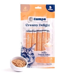 Zampa Creamy Delight Ton Balıklı Yavru Kedi Krema Ödül Maması 16 Gr x 5 - Zampa