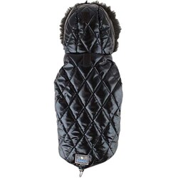 Zampa Köpek Shiny Kapüşonlu Montu Siyah - 4XL - Zampa