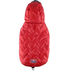 Zampa Köpek Space Kapüşonlu Montu Kırmızı - 4XL - Zampa