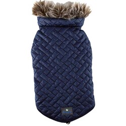 Zampa Köpek Supreme Yakalı Kürklü Montu Lacivert - 2XS - Zampa