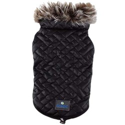 Zampa Köpek Supreme Yakalı Kürklü Montu Siyah - 2XS - Zampa