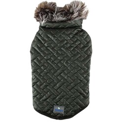 Zampa Köpek Supreme Yakalı Kürklü Montu Yeşil - XL - Zampa