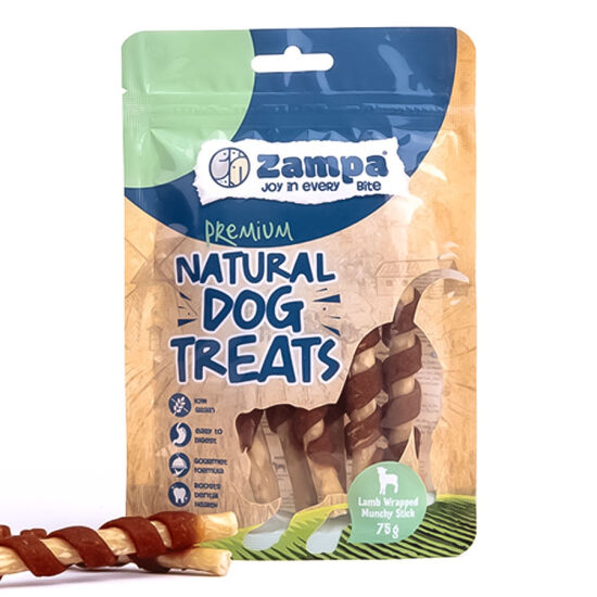 Zampa Kuzu Parçacıklı Muchy Çubuk Köpek Ödülü 75 Gr - 1