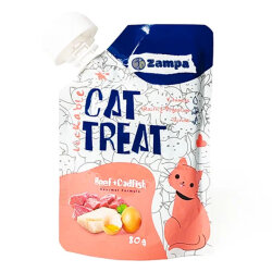 Zampa Puding Dana Etli ve Morina Balıklı Kedi Ödülü 80 Gr - Zampa