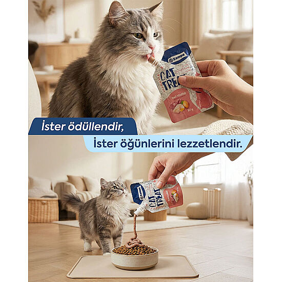 Zampa Puding Somon ve Ton Balıklı Kedi Ödülü 80 Gr - 5