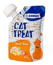 Zampa Puding Tavuk Etli ve Karidesli Kedi Ödülü 80 Gr - Zampa