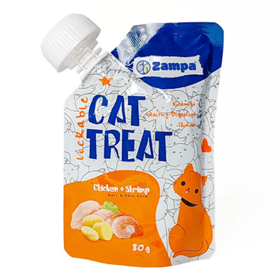 Zampa Puding Tavuk Etli ve Karidesli Kedi Ödülü 80 Gr - 1