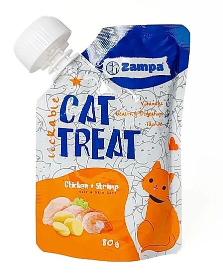 Zampa Puding Tavuk Etli ve Karidesli Kedi Ödülü 80 Gr - 1