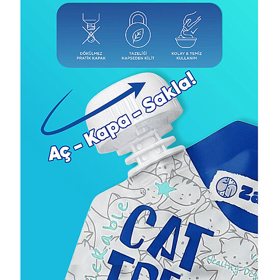 Zampa Puding Tavuk Etli ve Ton Balıklı Kedi Ödülü 80 Gr - 5