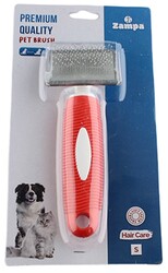Zampa ZT0159 Yumuşak Uçlu Kedi ve Köpek Bakım Fırçası Small 16 x 6 Cm Kırmızı - Zampa
