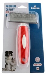 Zampa ZT0166 Yumuşak Uçlu Kedi ve Köpek Bakım Fırçası Medium 16 x 9 Cm Kırmızı - Zampa