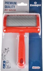 Zampa - Zampa ZT0715 Kedi ve Köpekler İçin Geniş Fırça 16 x 10.5 Cm Kırmızı