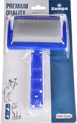 Zampa ZT0944 Kedi ve Köpekler İçin Geniş Fırça 19 x 11 Cm Mavi - Zampa
