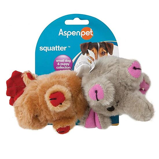Zoobilee Squatters 2li Peluş Sesli Köpek Oyuncağı (Geyik/Fil) - 1